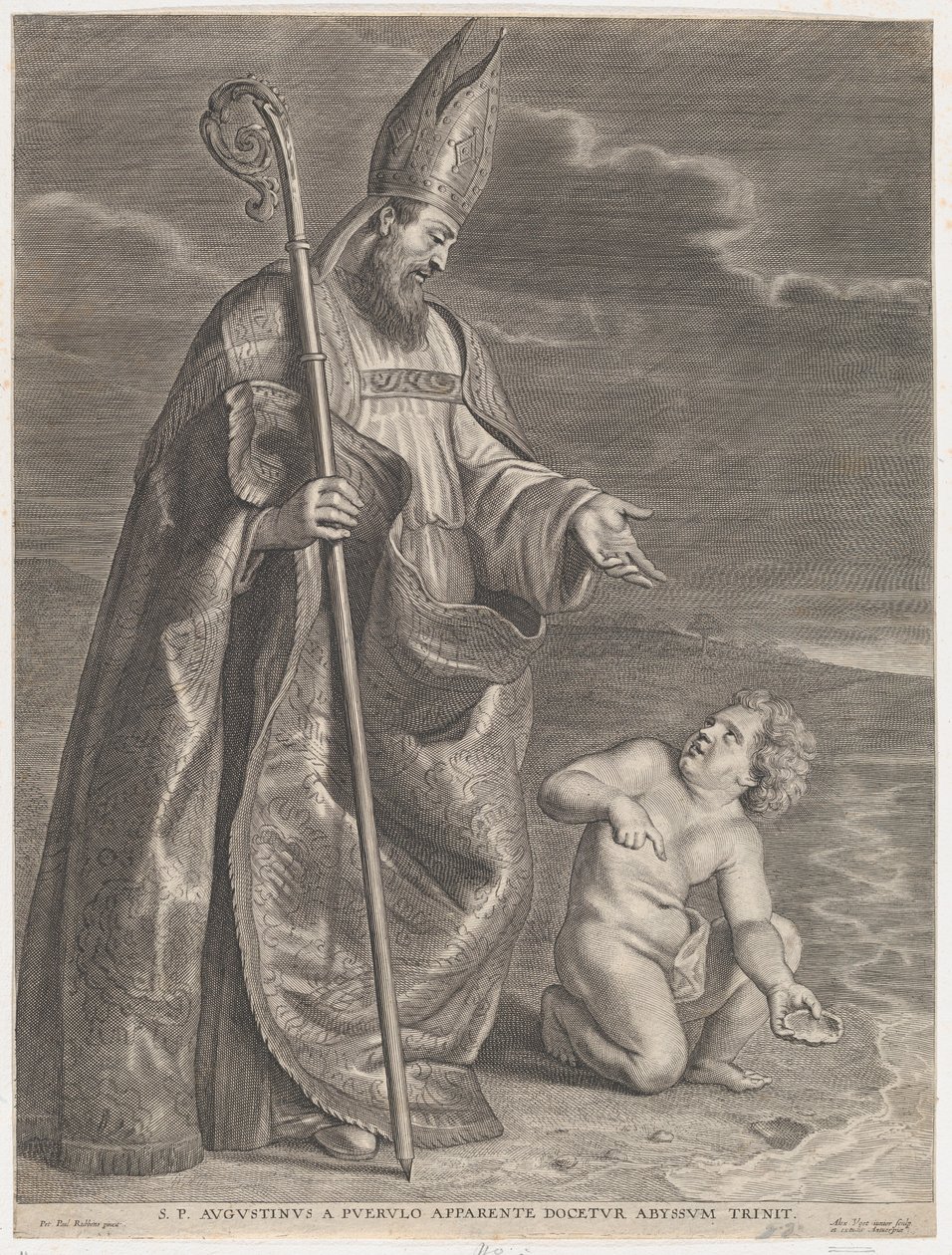 Der heilige Augustinus, der einem Kind am Strand erscheint von Alexander Voet