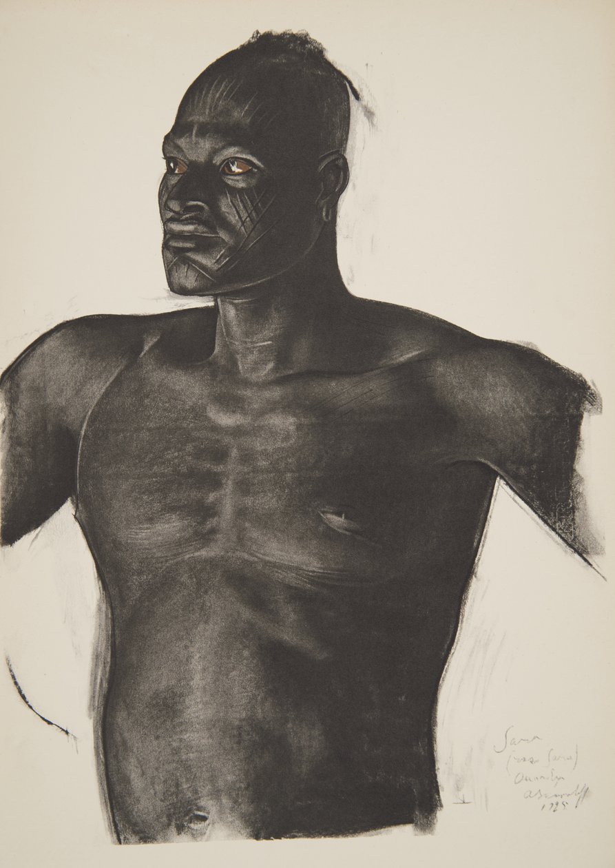 Sara der Fährtenleser (Bahr Ouandja), aus Dessins et Peintures d