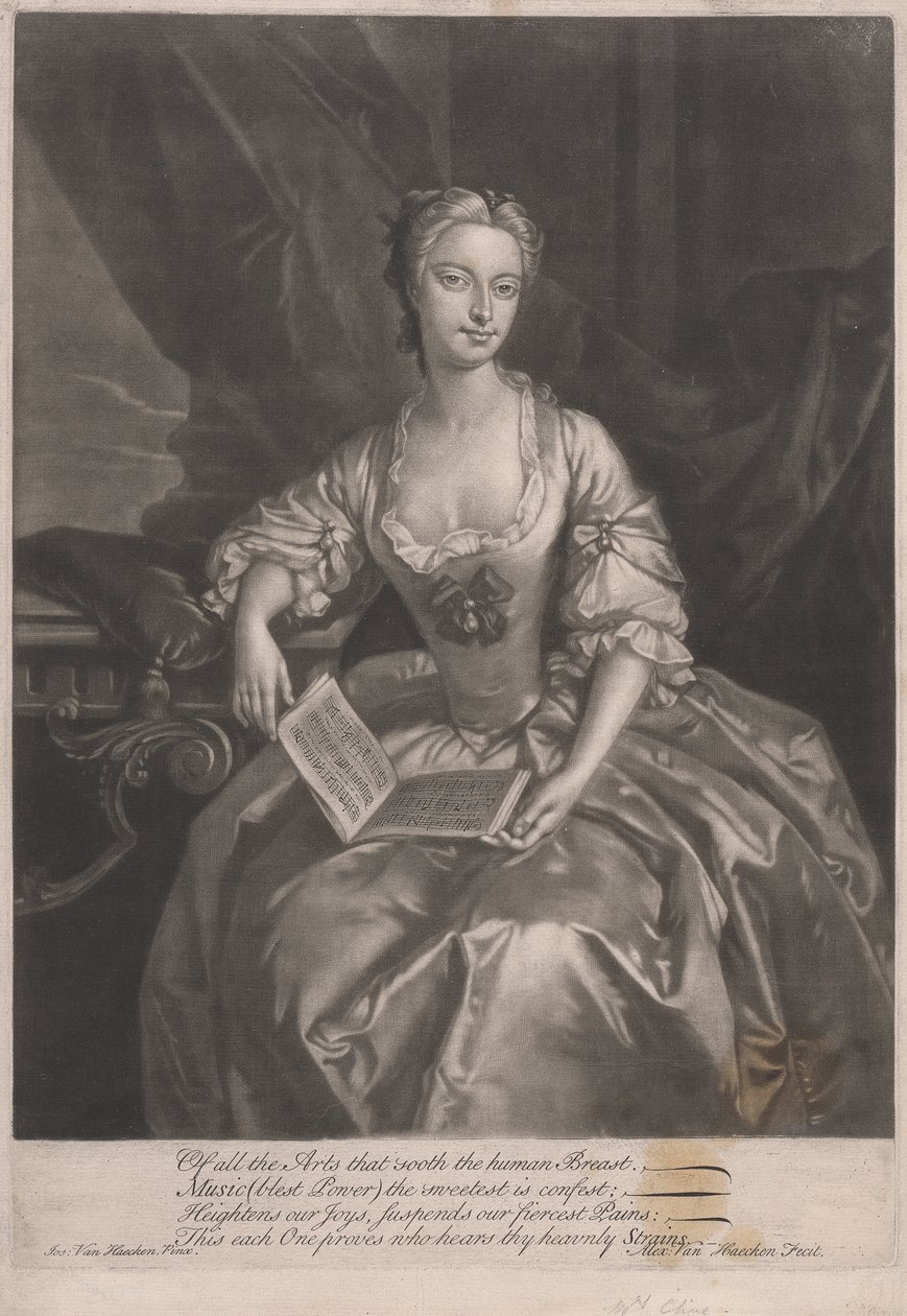 Mrs Clive, Von allen Künsten, die die menschliche Brust beruhigen... von Alexander van Haecken