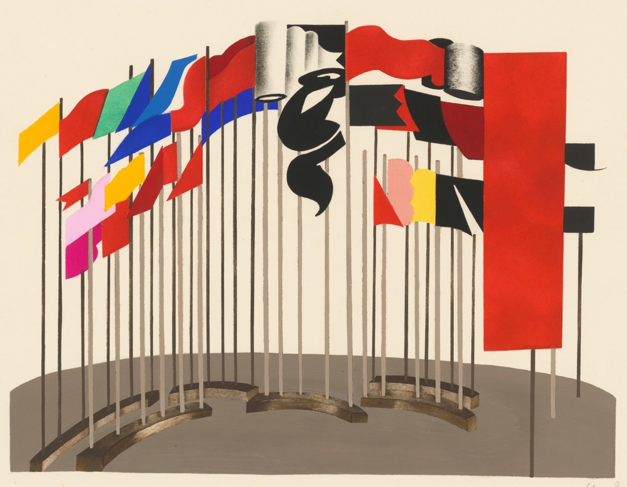 Bühnenbild aus dem Portfolio Décors de Théâtre, 1930 von Alexandra Alexandrowna Exter