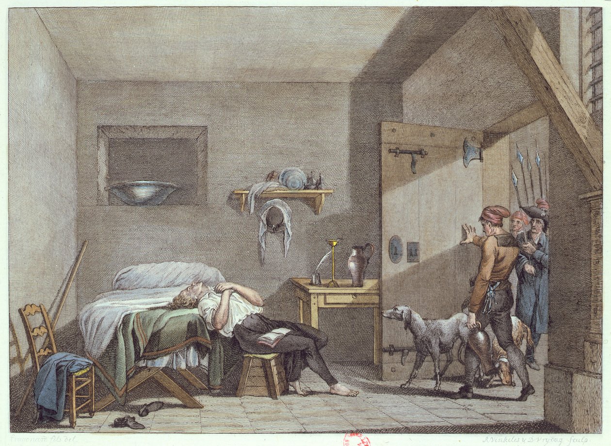 Der Tod von Condorcet im Gefängnis am 28. März 1794 von Alexandre Evariste Fragonard