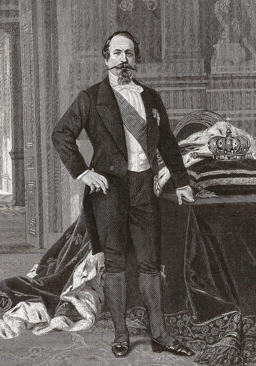Porträt von Napoleon III., Kaiser der Franzosen - graviert nach dem Gemälde von Alessandro Cabanel von after Alexandre Cabanel