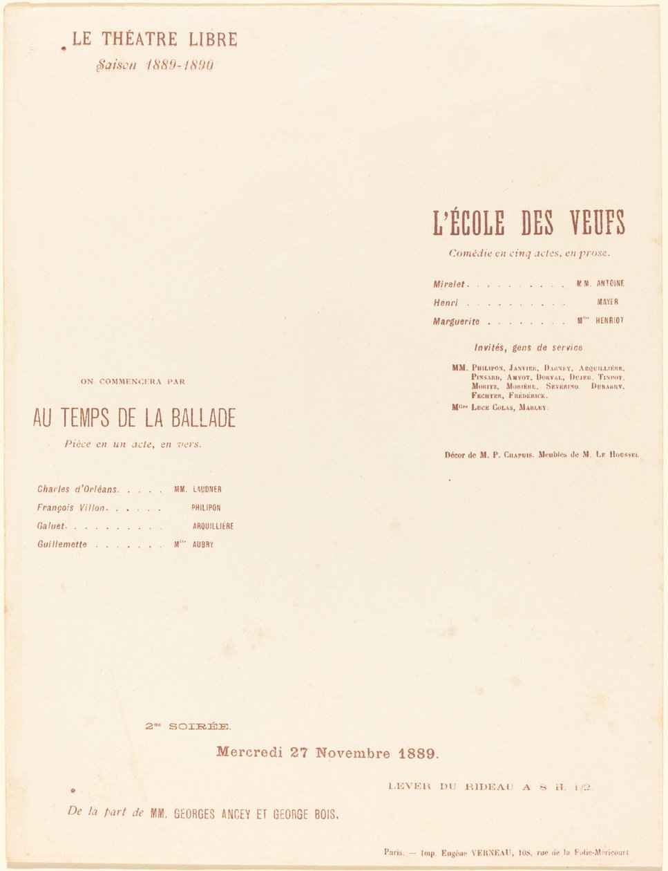 Die Schule der Witwer; In der Zeit der Ballade von Alexandre Charpentier