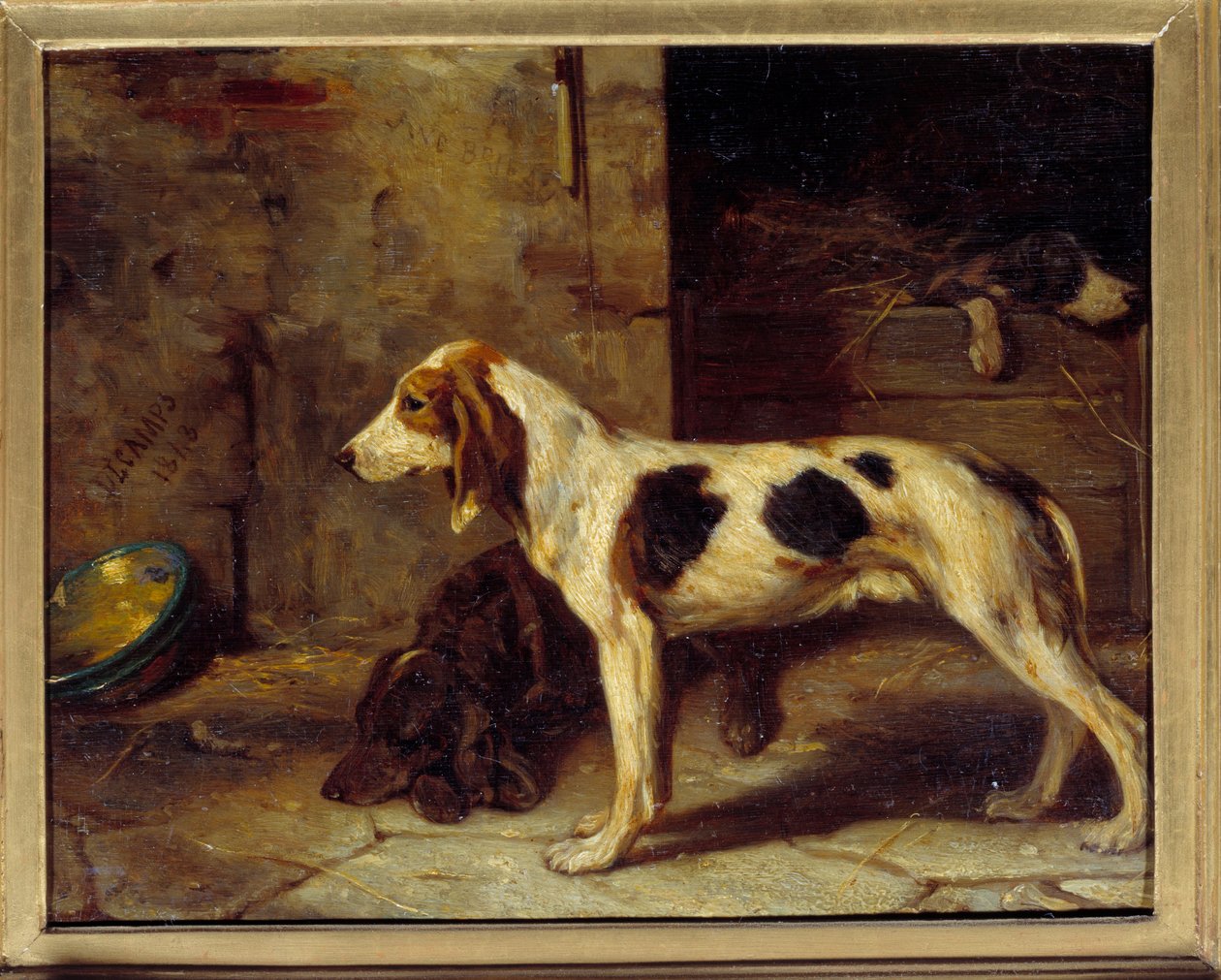 Hunde Brifauts von Alexandre Gabriel Decamps