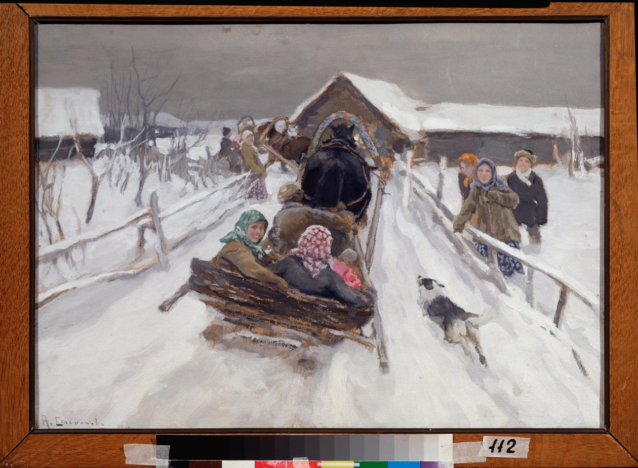Schlittenfahrt während der Fastnacht von Alexei Steipanovitch Stepanov