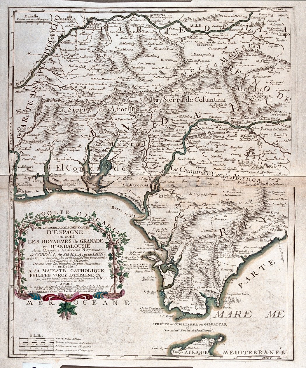 Granada, Andalusien und Südspanien von Alexis Hubert Jaillot