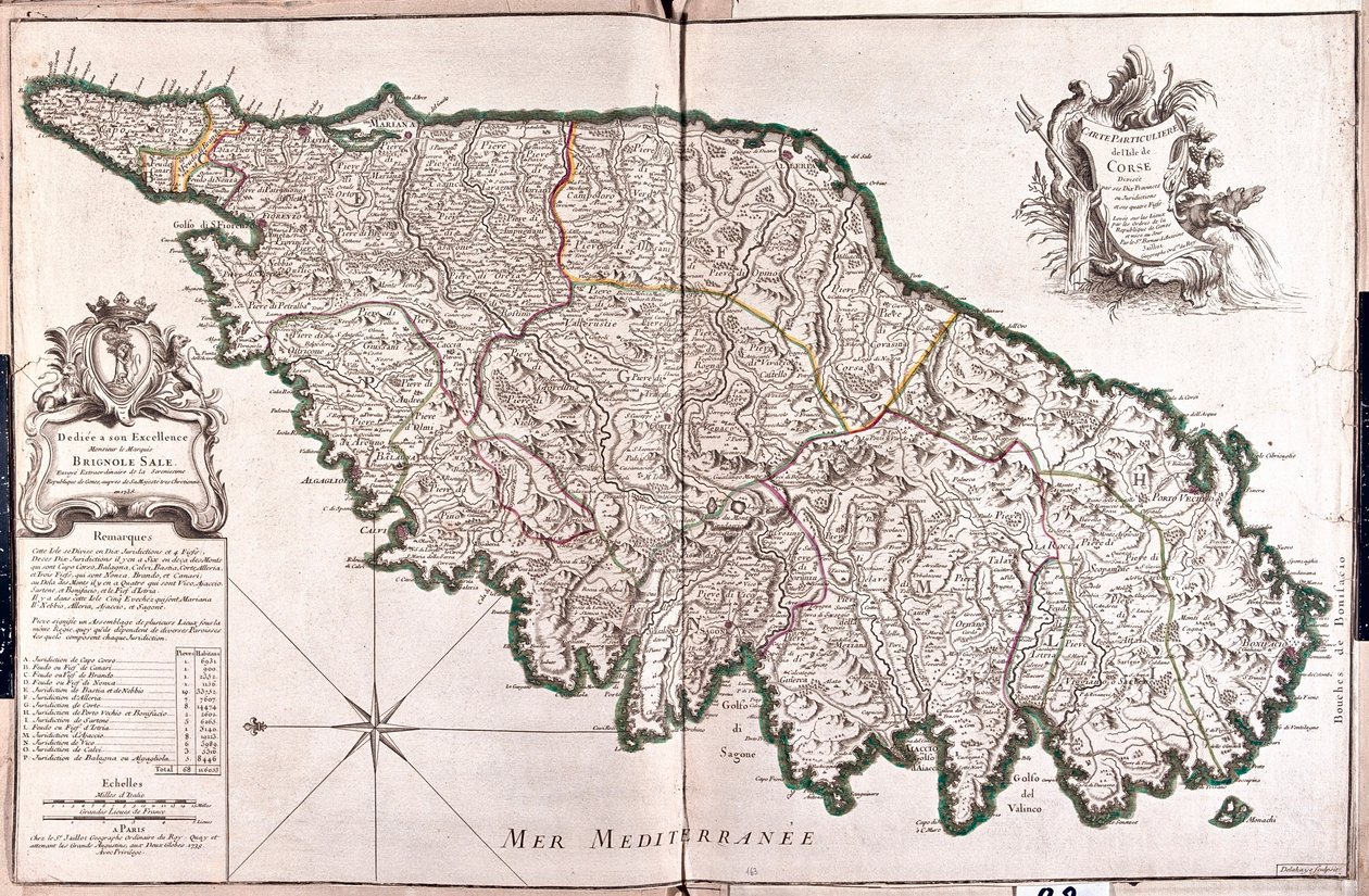 Insel Korsika, Frankreich von Alexis Hubert Jaillot