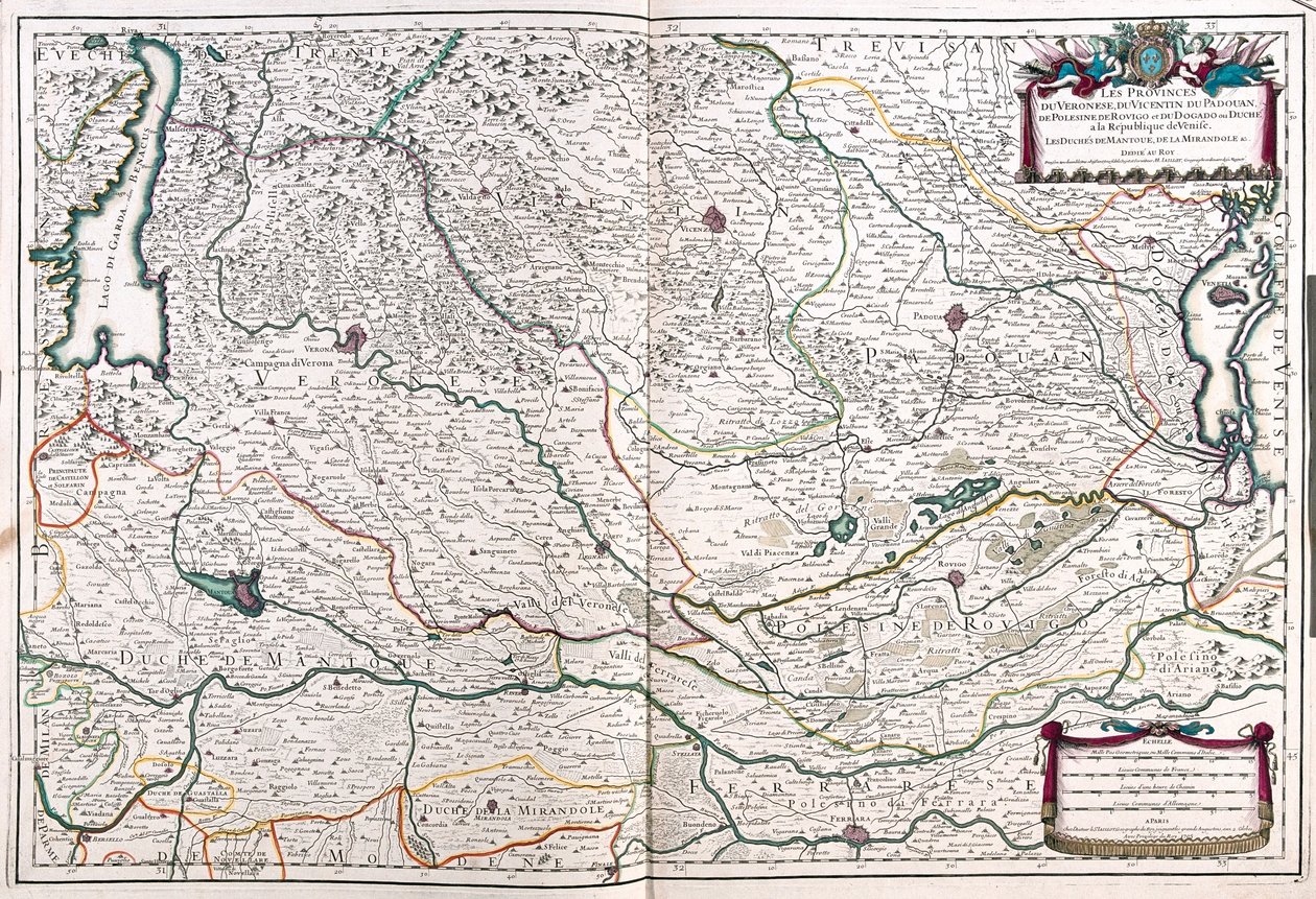 Verona, Vicenza, Padua, Polesine und Rovigo, Italien von Alexis Hubert Jaillot
