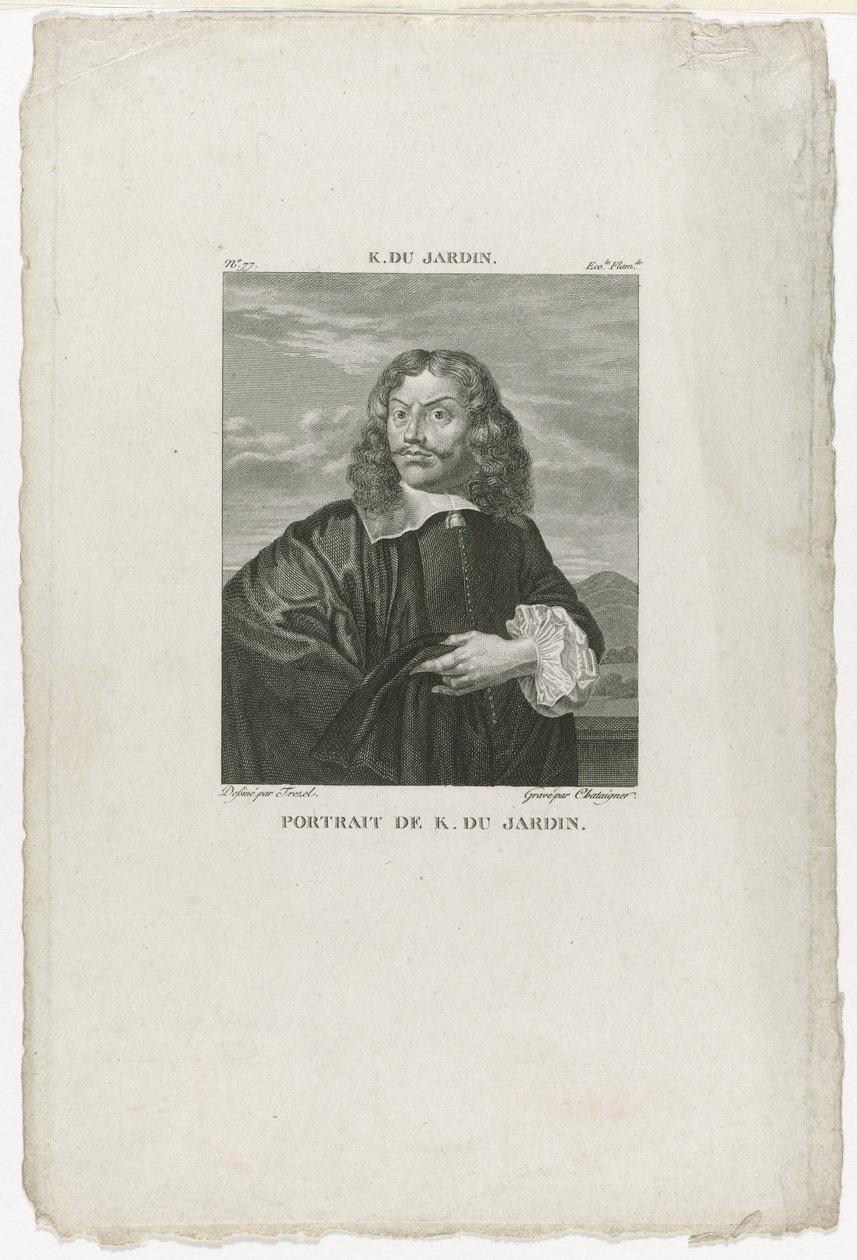 Porträt von Karel Dujardin Portrait de K. Du Jardin (Titel auf dem Objekt) Galerie du Musée Napoléon (Serientitel) von Alexis Chataigner