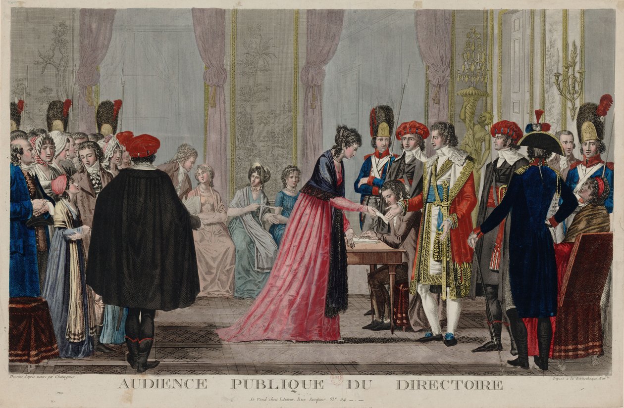 Öffentliche Audienz des Direktoriums, ca. 1797 von Alexis Chataignier