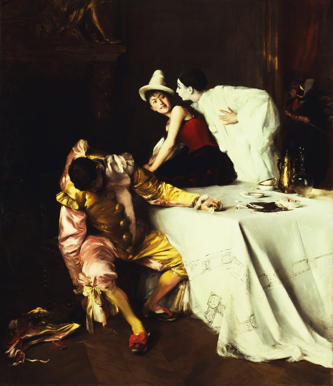 Pierrot, Columbine und Punchinello von Alexis Vollon