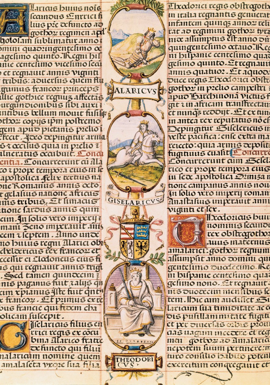 Stammbaum der Könige der Königreiche Asturien und Leon, aus "Genealogía de los reyes de España" von Alonso de Cartagena von Alfonso de Cartagena