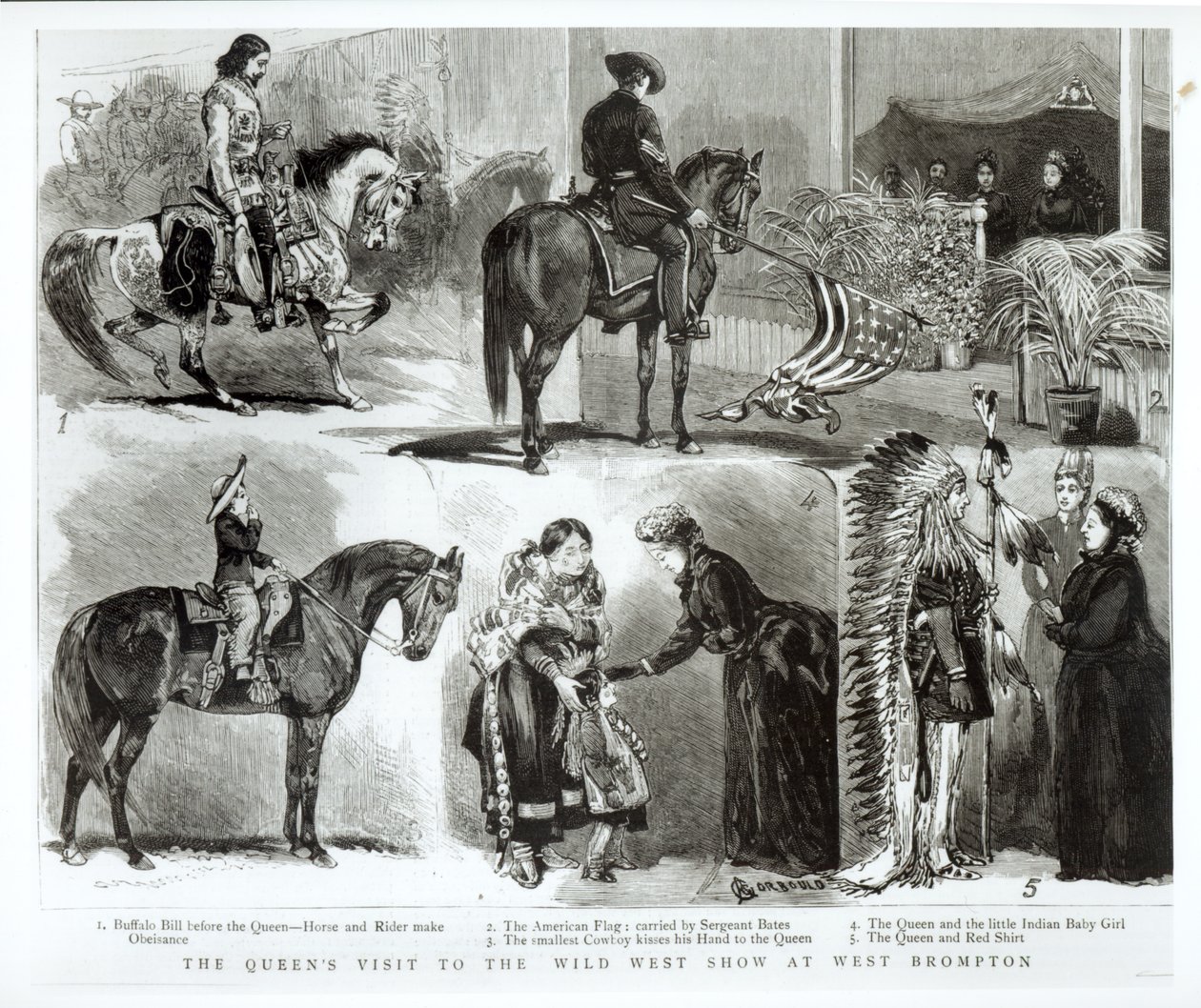 Der Besuch der Königin bei der Wild West Show in West Brompton, 1887 von Alfred Chantrey Corbould