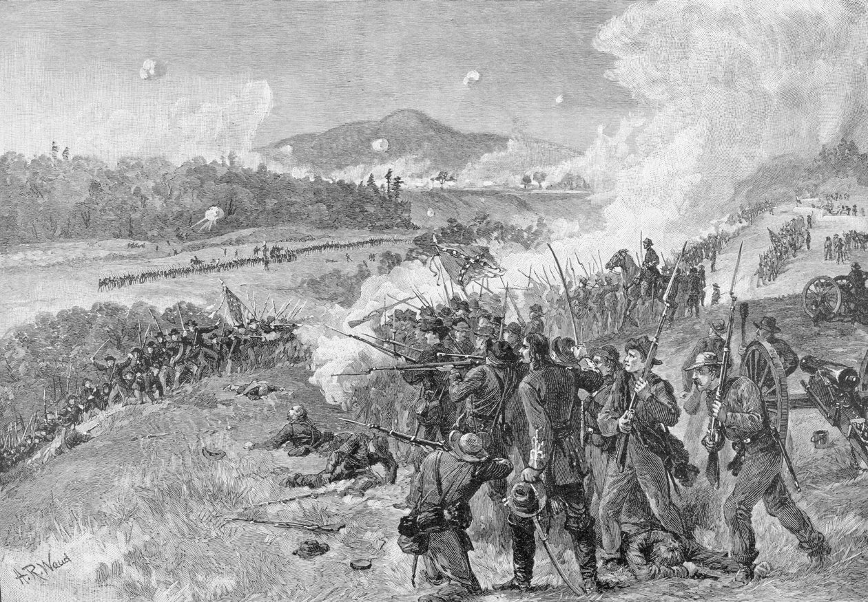 Die Schlacht von Resaca, Georgia, 14. Mai 1864, Illustration aus 