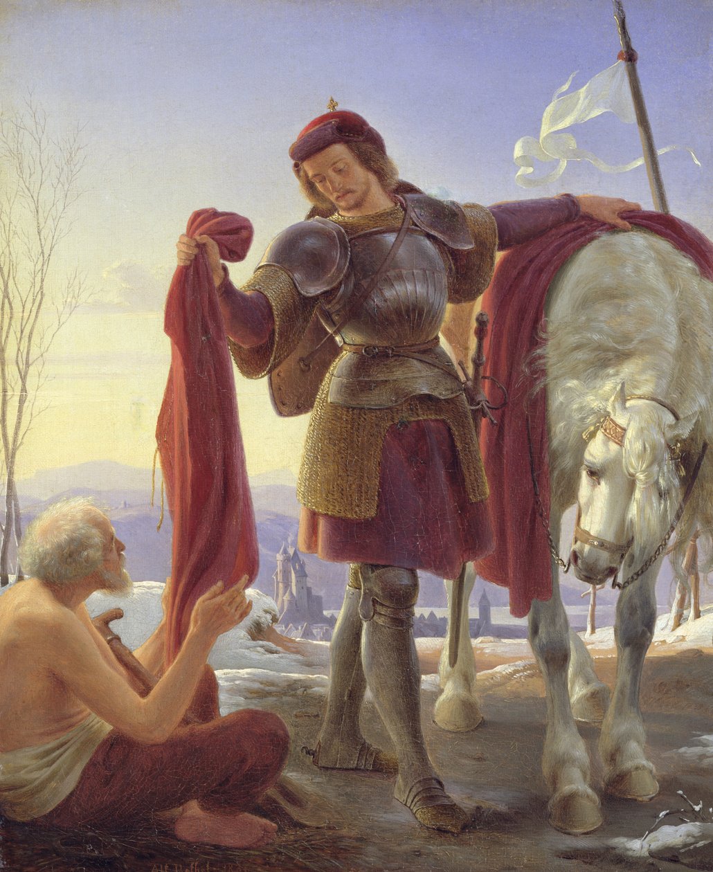 St. Martin und der Bettler, 1836 von Alfred Rethel