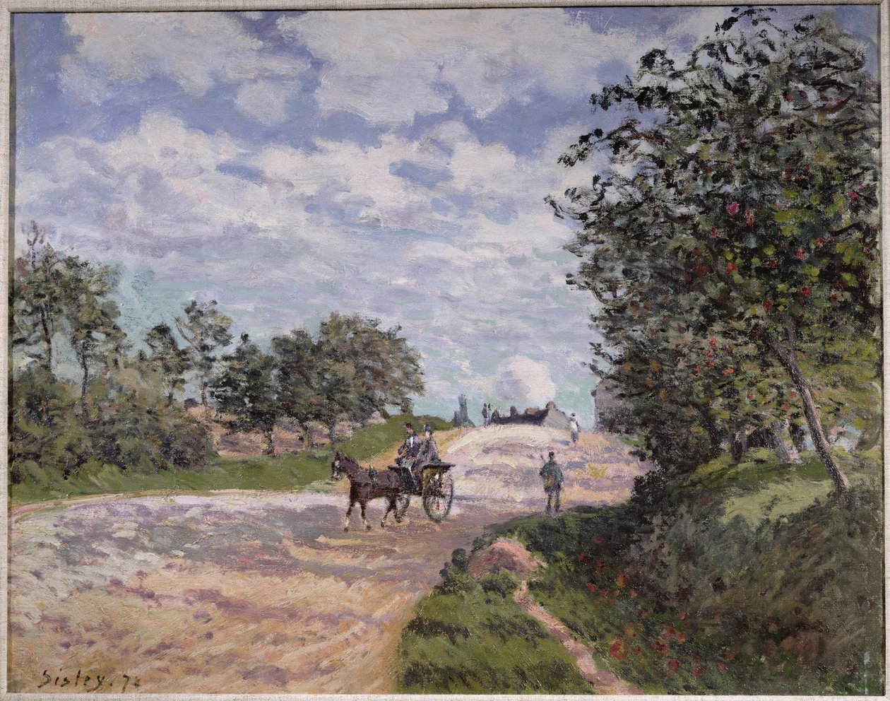 Die Straße von Mantes nach Choisy le Roi, 1872 von Alfred Sisley