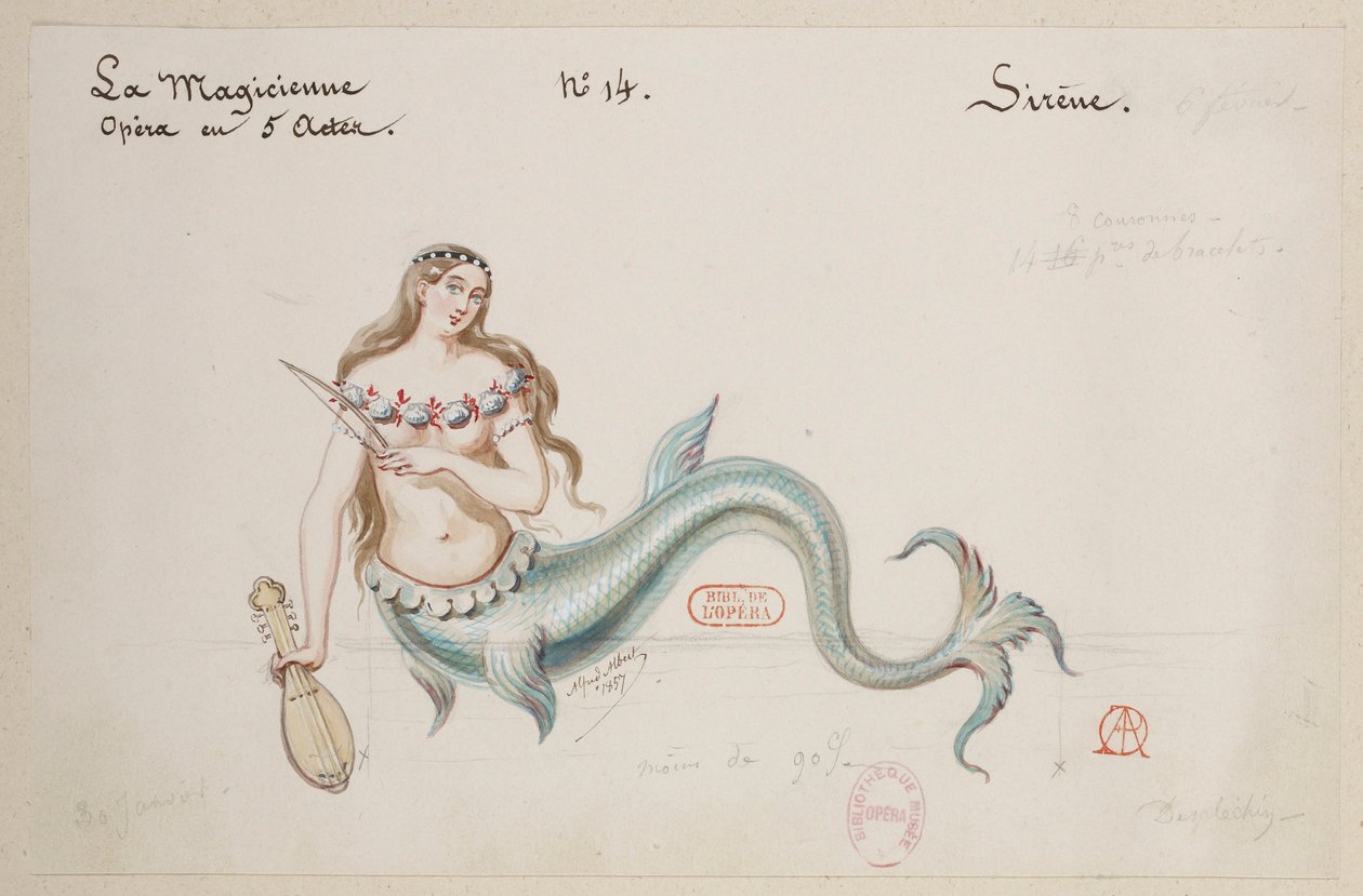 Halévy - Die Zauberin - Kostümentwürfe von Alfred Albert - 14. Sirene von Alfred Albert