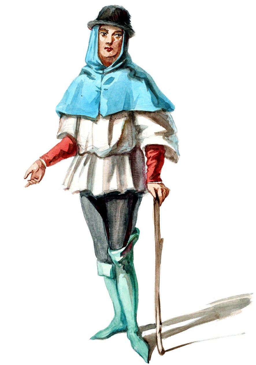 Halévy - Die Zauberin - Kostümentwürfe von Alfred Albert - 15. Bauer (retuschiert) von Alfred Albert