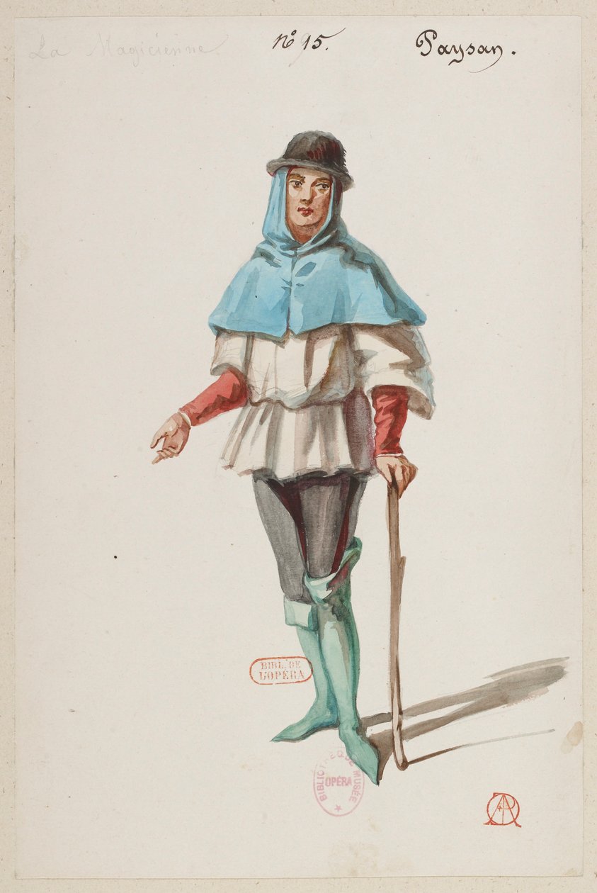 Halévy - Die Zauberin - Kostümentwürfe von Alfred Albert - 15. Bauer von Alfred Albert