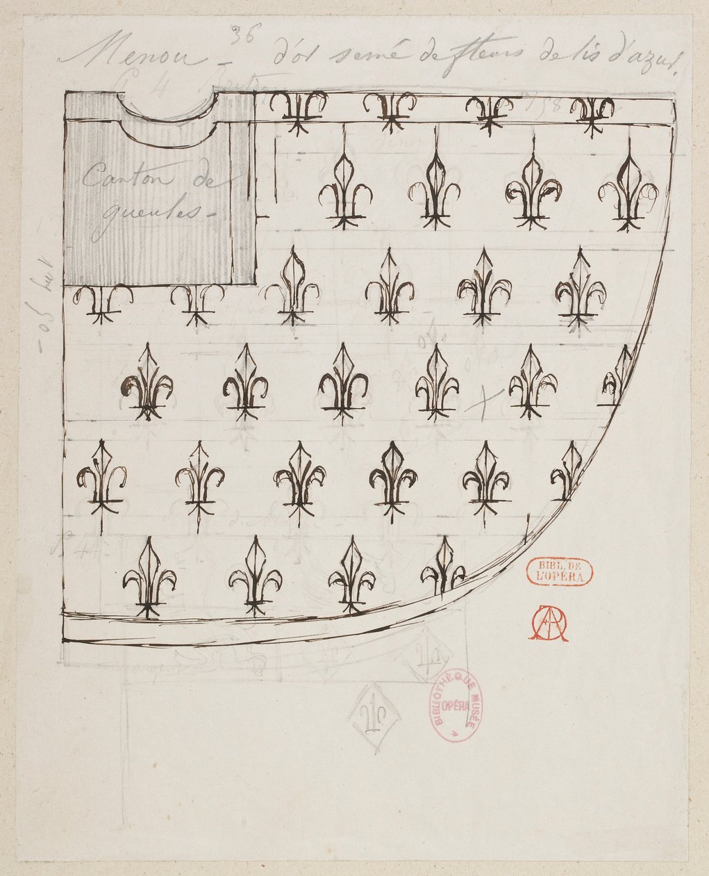 La magicienne - Kostümentwürfe - (Wappen). M. Menou von Alfred Albert
