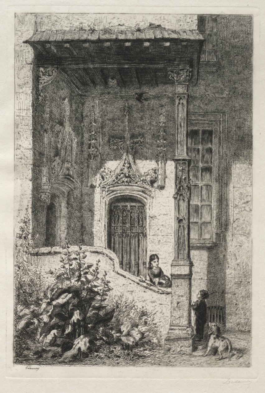 Maison dite de la Reine Blanche, Rue St. Hippolyte von Alfred Alexandre Delauney