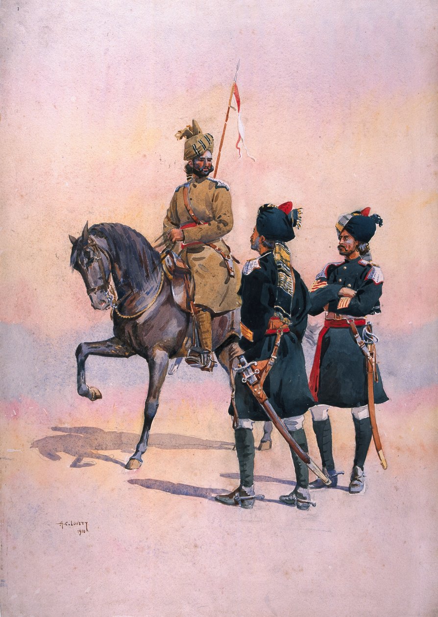 Soldat der 37. Lancers (Baluch Horse) Baluch, der 36. Jacob's Horse ...