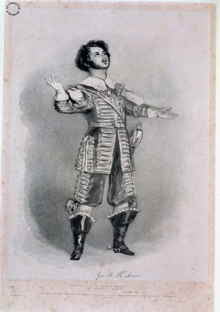 Giovanni Battista Rubini (1794-1854) als Arturo in 