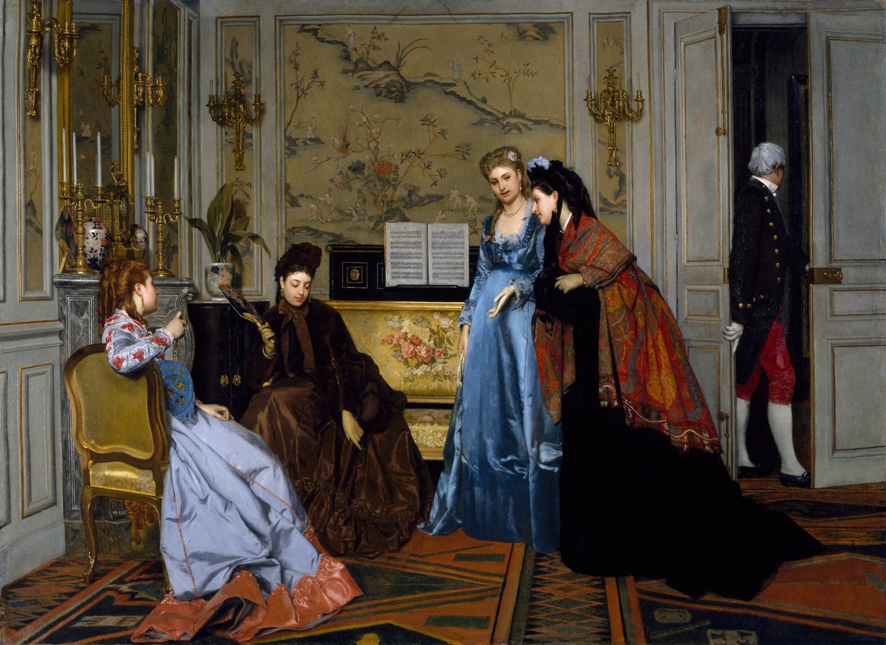 Elegante Figuren in einem Salon von Alfred Emile Stevens