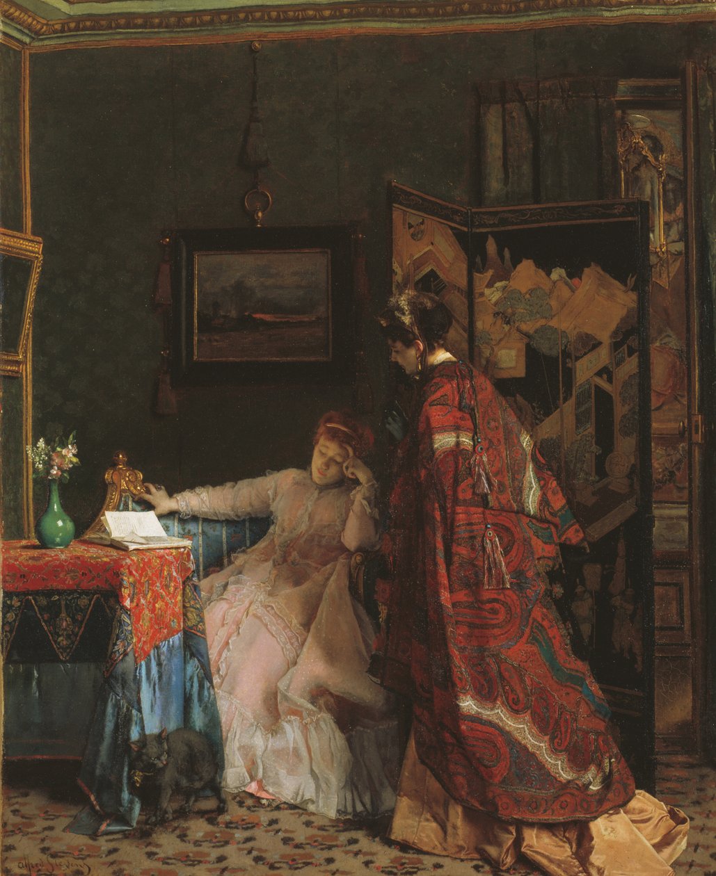 Der Besuch (vor 1869) von Alfred Emile Stevens
