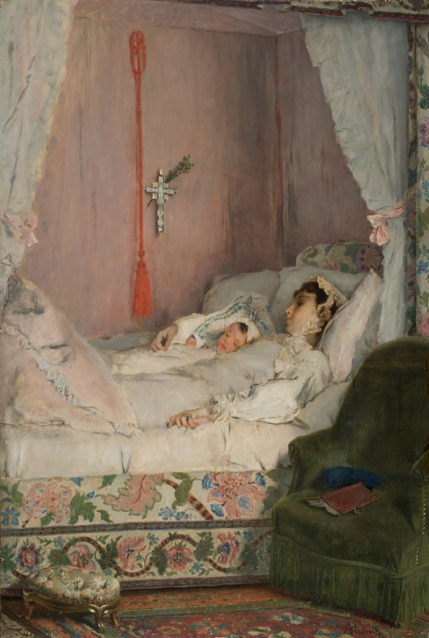 Eine Mutter, ca. 1870 von Alfred Emile Stevens