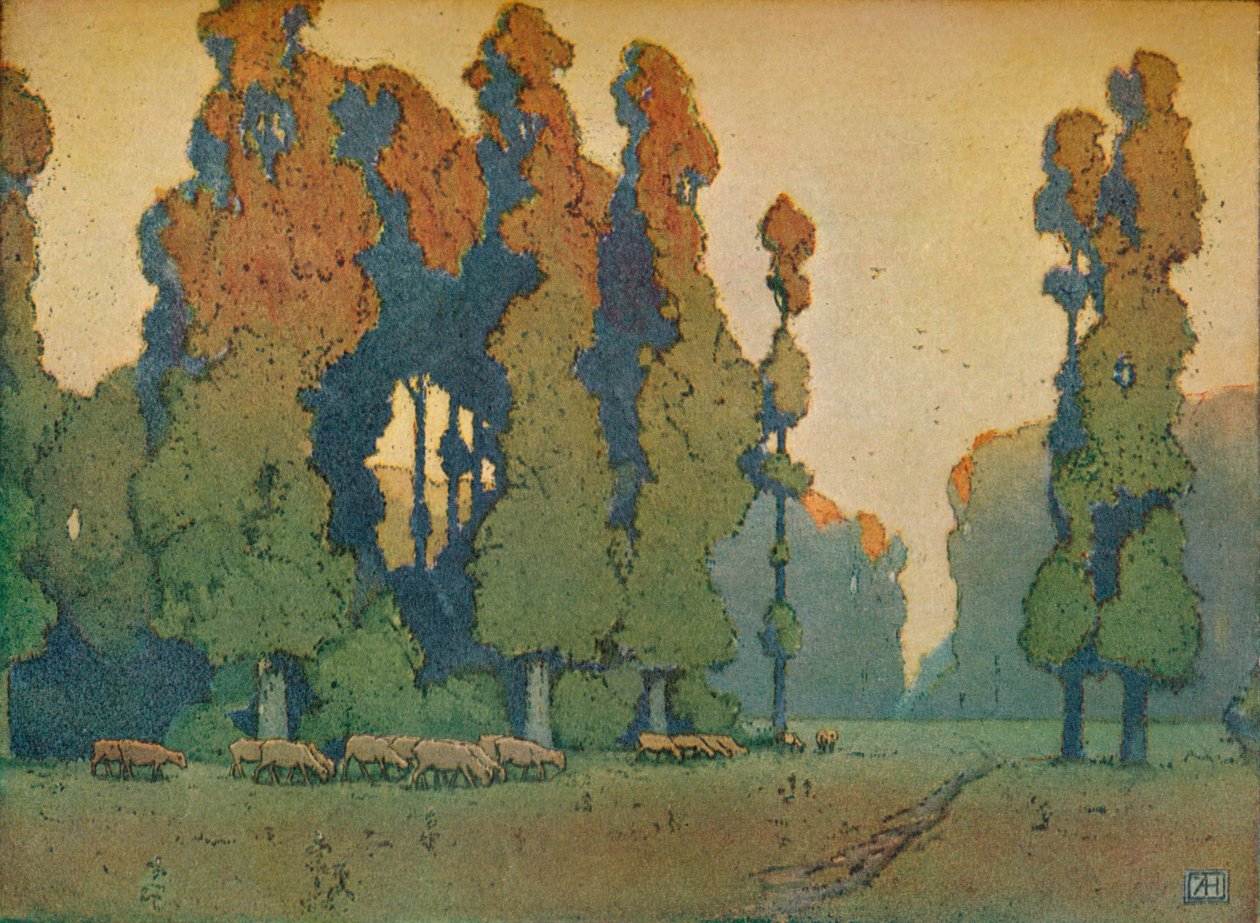 Die Lichtung, um 1910 von Alfred Hartley