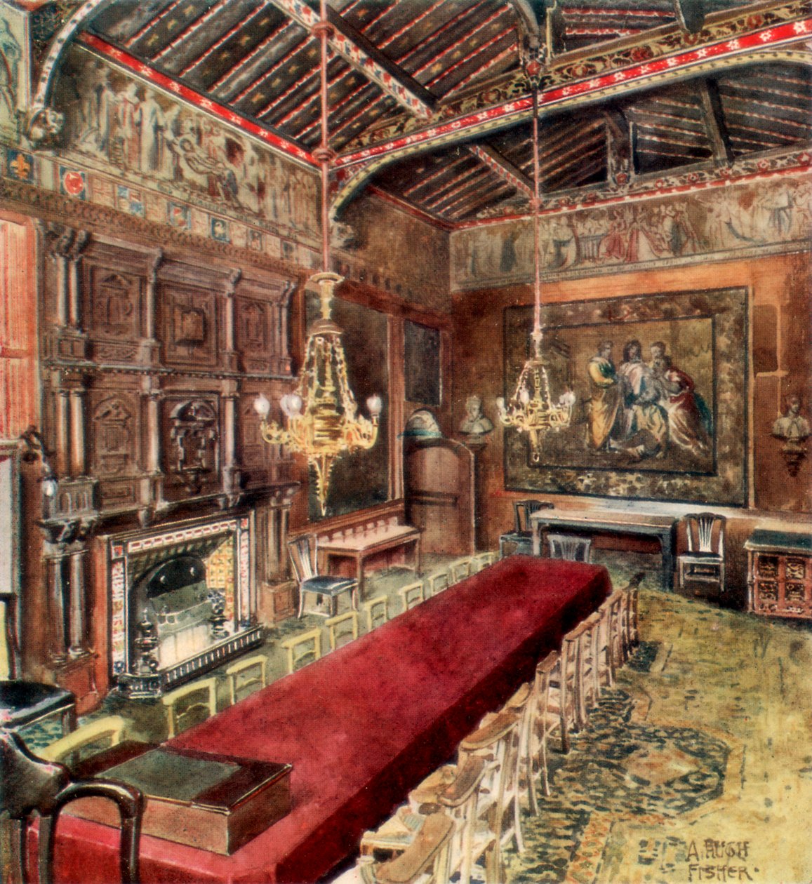 Jerusalem Chamber, Westminster Abbey, 1902 von Alfred Hugh Fisher