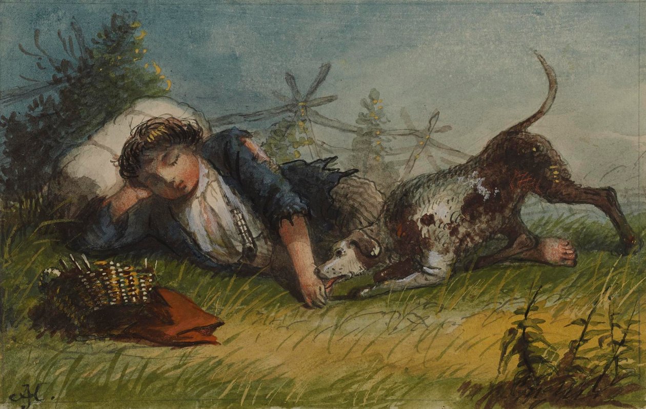 Betteljunge und sein Hund von Alfred Jacob Miller
