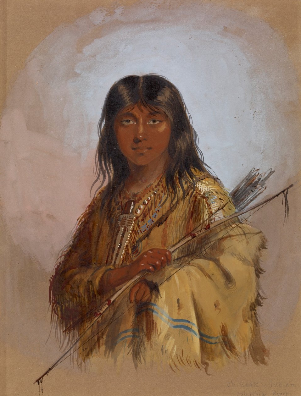 Chinook-Indianer: Columbia River von Alfred Jacob Miller