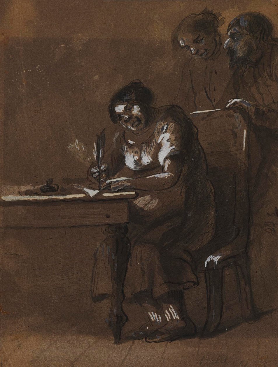 Clemence Newcome unterzeichnet als Zeugin von Alfred Jacob Miller