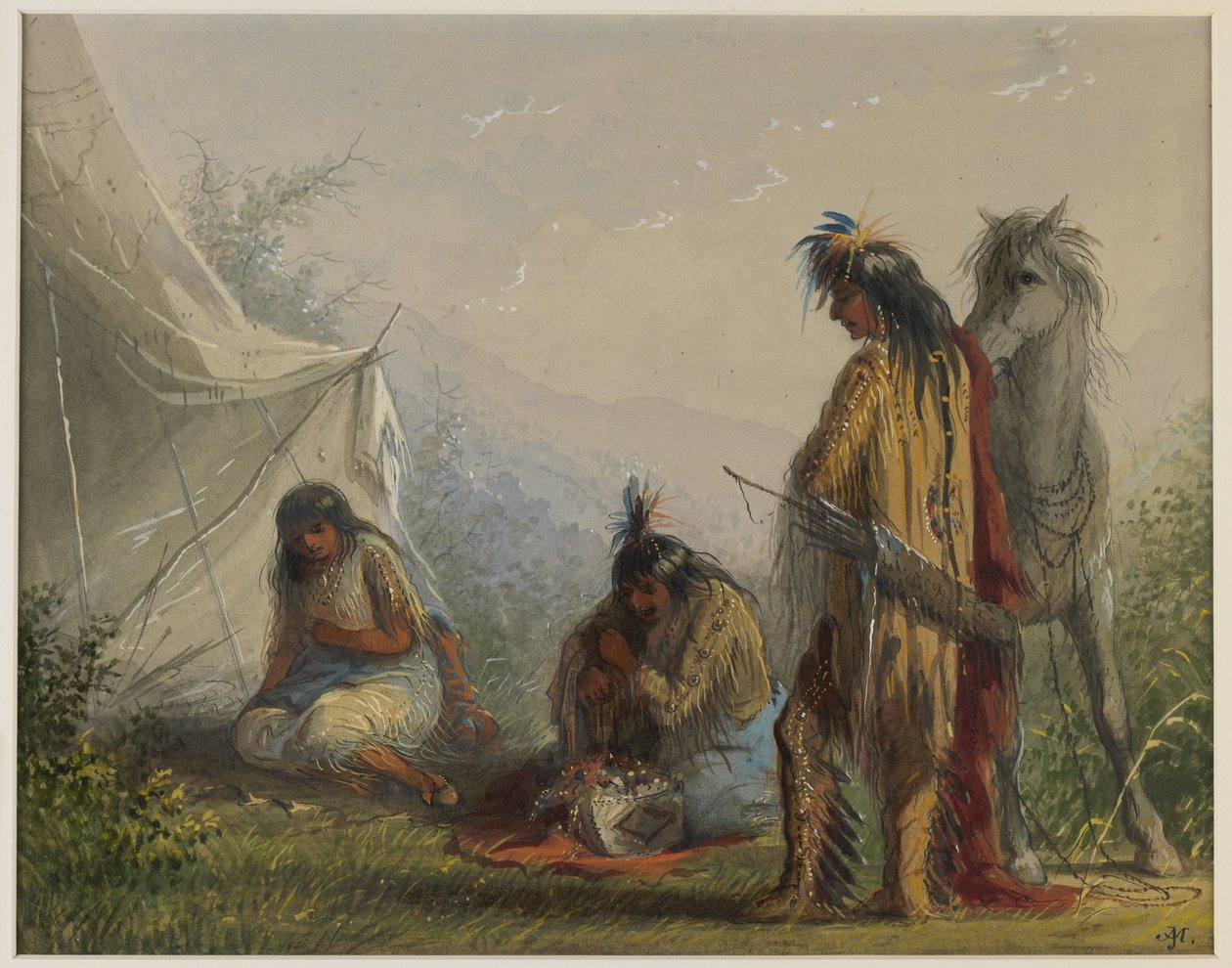 Indische Werbung von Alfred Jacob Miller
