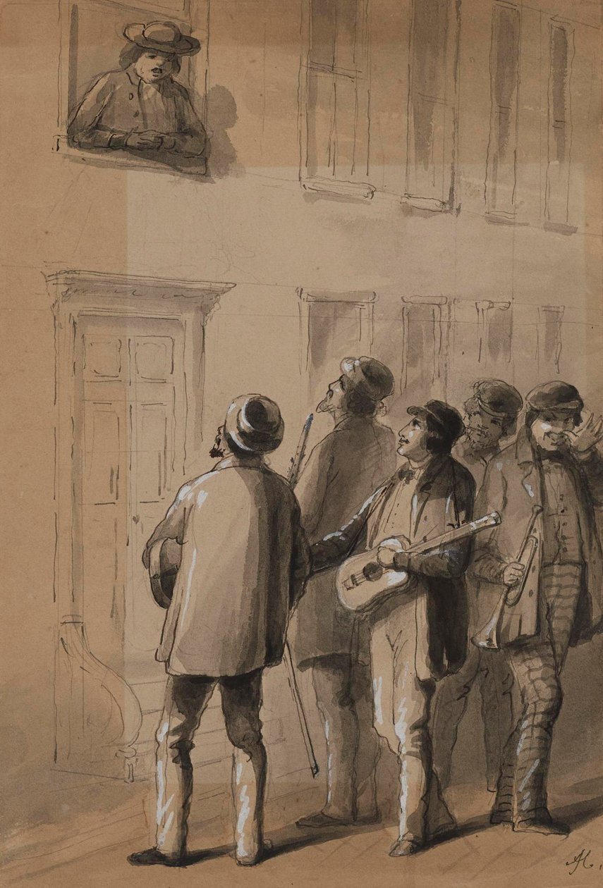 Serenaden unter dem falschen Fenster von Alfred Jacob Miller