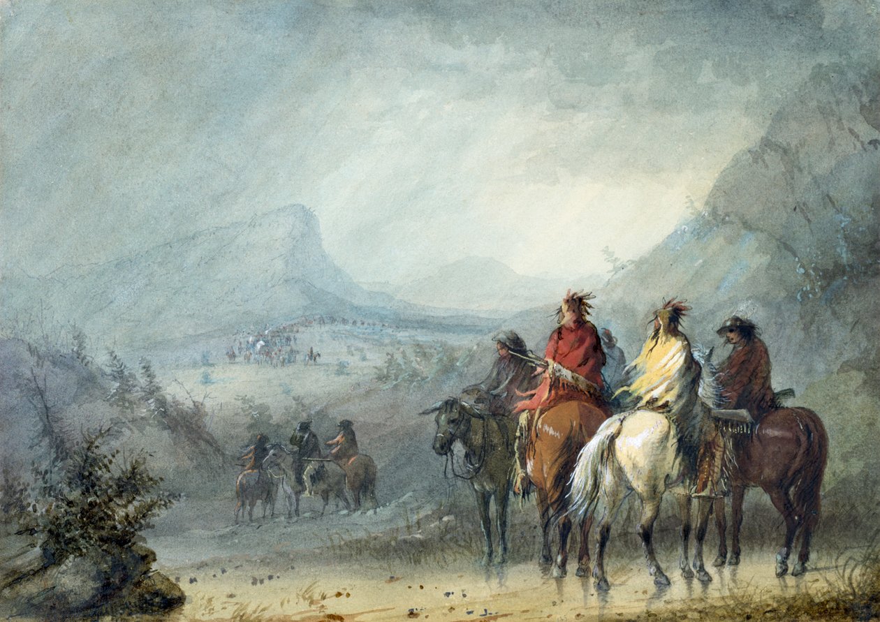 Sturm: Warten auf die Karawane von Alfred Jacob Miller