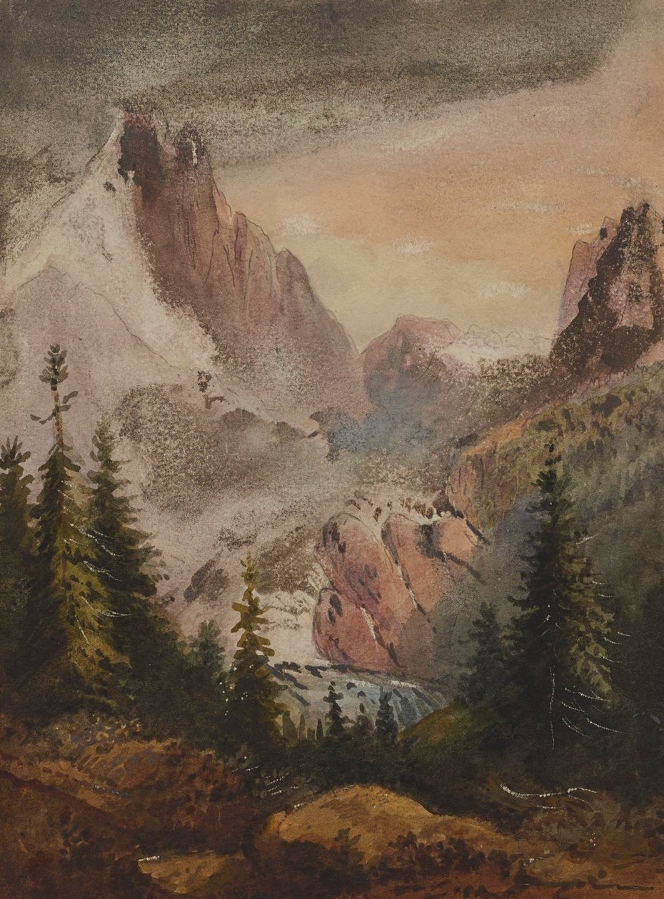 Blick auf die Berge von Alfred Jacob Miller