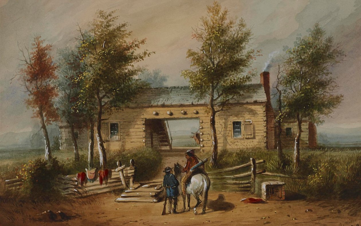 Westliche Blockhütte von Alfred Jacob Miller