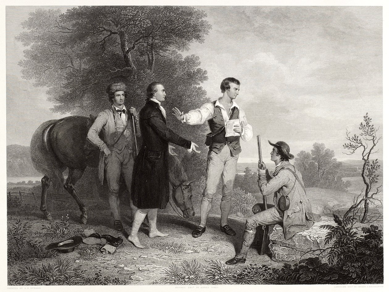 Die Gefangennahme von Major Andre, nach Asher B. Durand, ca. 1846 von Alfred Jones
