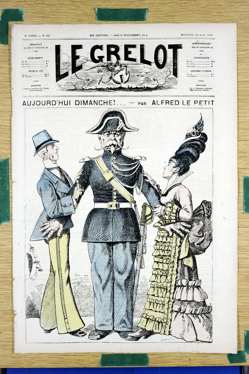 Titelblatt von Le Grelot, Nummer 167, Satirique en Couleurs von Alfred Le Petit