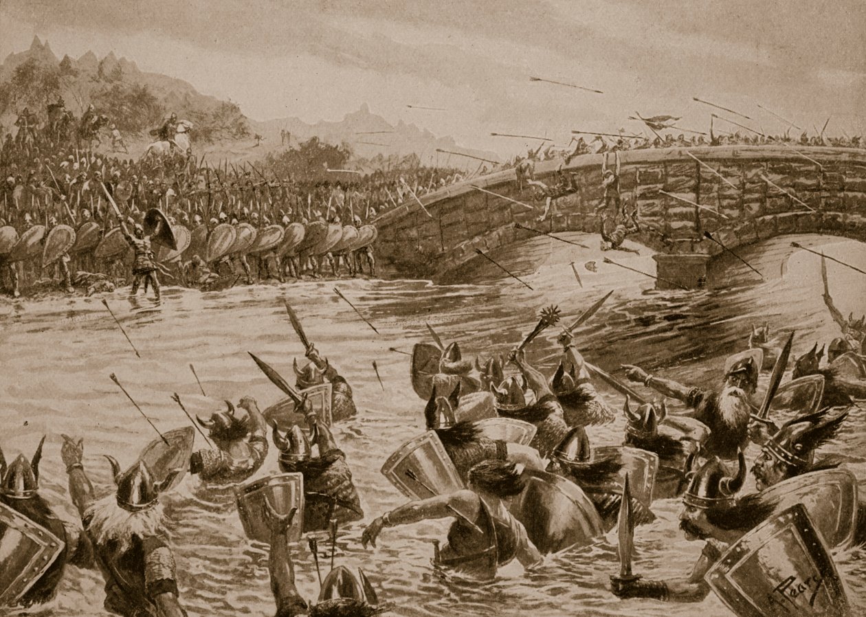 Die Schlacht von Maldon, 991, Illustration aus 