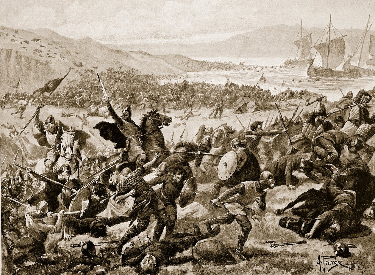 Die große Schlacht von Brunanburh, 937, Illustration aus 