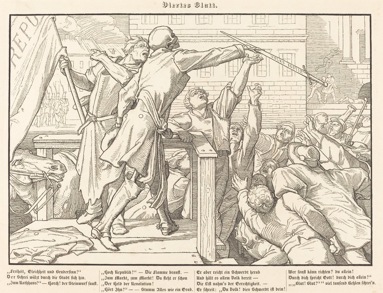 Auch ein Totentanz IV von Alfred Rethel