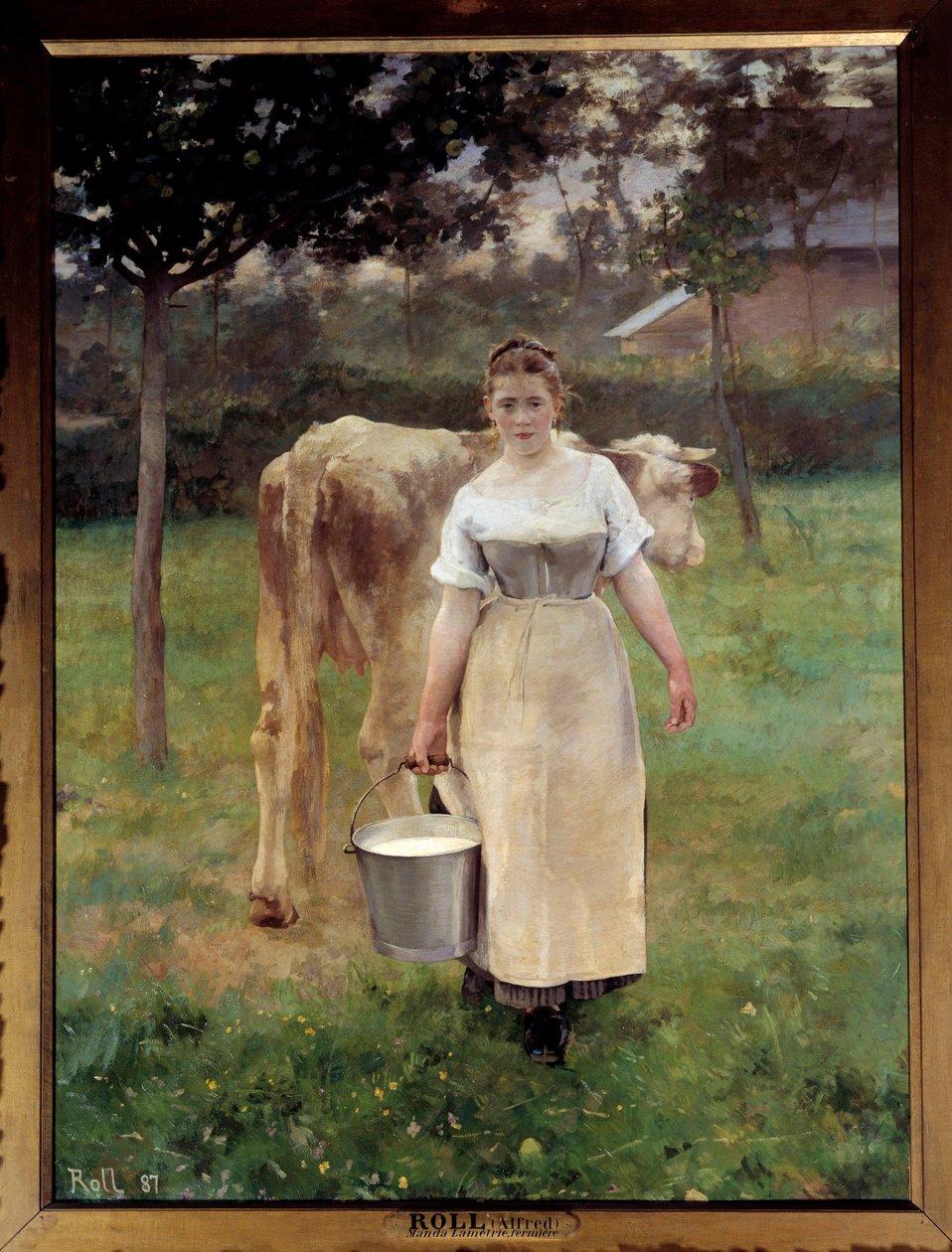 Manda Lametrie, die Bäuerin. Gemälde von Alfred Philippe Roll (1846-1919) 1887 Paris, Musée d