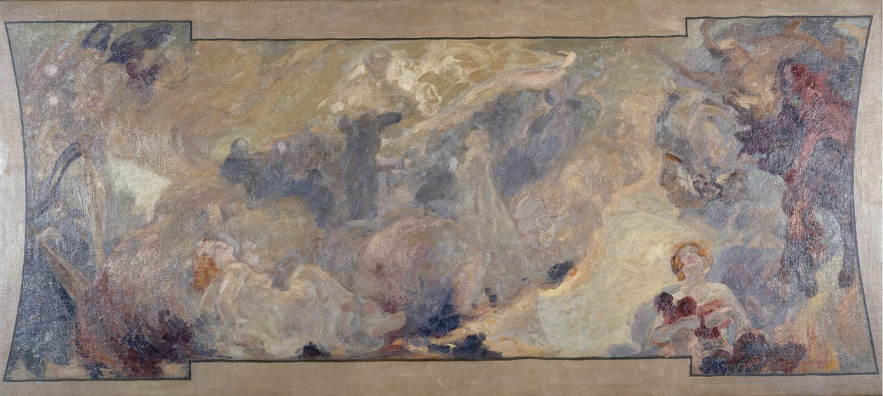 Skizze für das Petit Palais, Galerie Süd: La musique fantastique, zwischen 1906 und 1917 von Alfred Roll