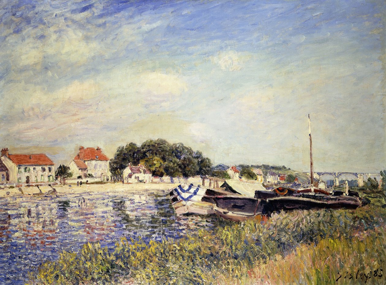 Ufer des Loing in Saint-Mammes, 1885 von Alfred Sisley