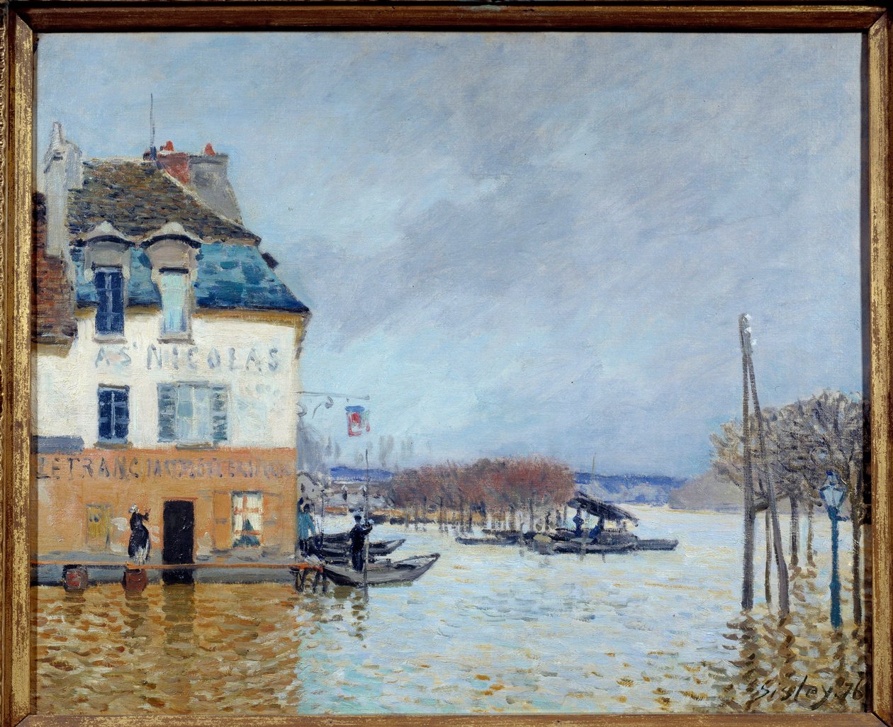 Überschwemmung, Port Marly (Port-Marly) von Alfred Sisley