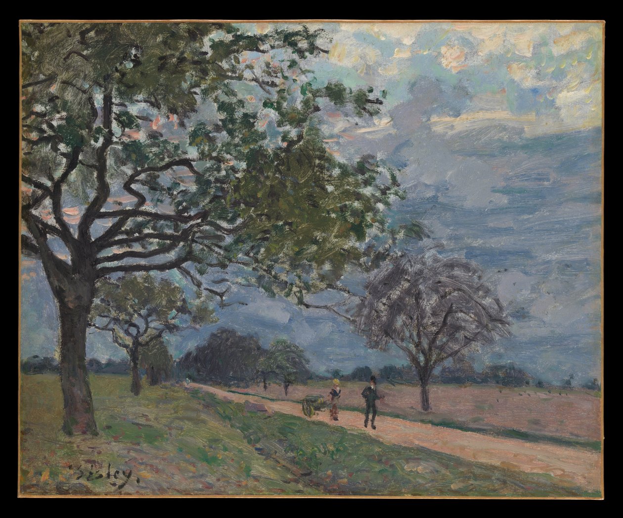 Die Straße von Versailles nach Louveciennes von Alfred Sisley